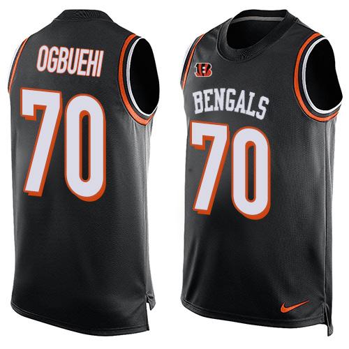 Nike Bengals #70 Cedric Ogbuehi Black Team Color Men's Stitched NFL Limited Tank Top Jersey
